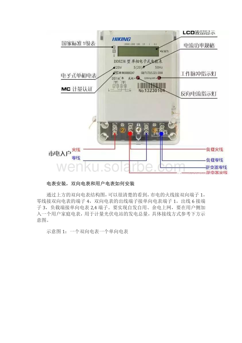 光伏并网中电表接线方案大全