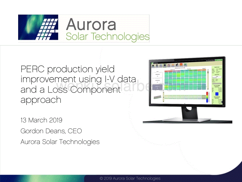 Aurora Solar Technologies - Gordon Deans