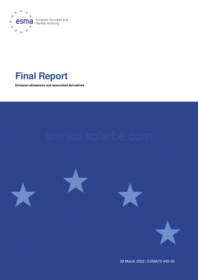 碳排放配额及其衍生品最终报告（英）-欧洲证券和市场管理局（ESMA）.pdf