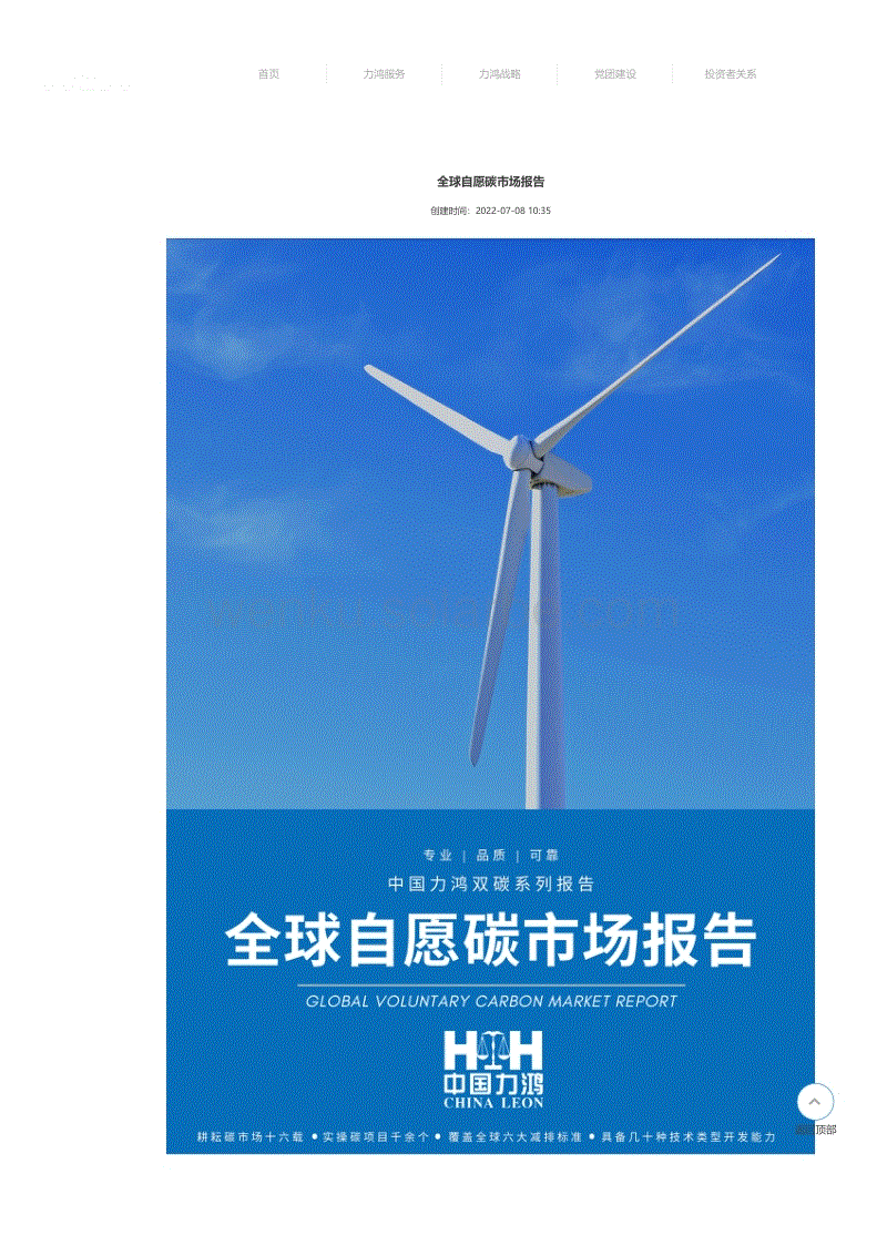 全球自愿碳市场报告-中国力鸿.pdf