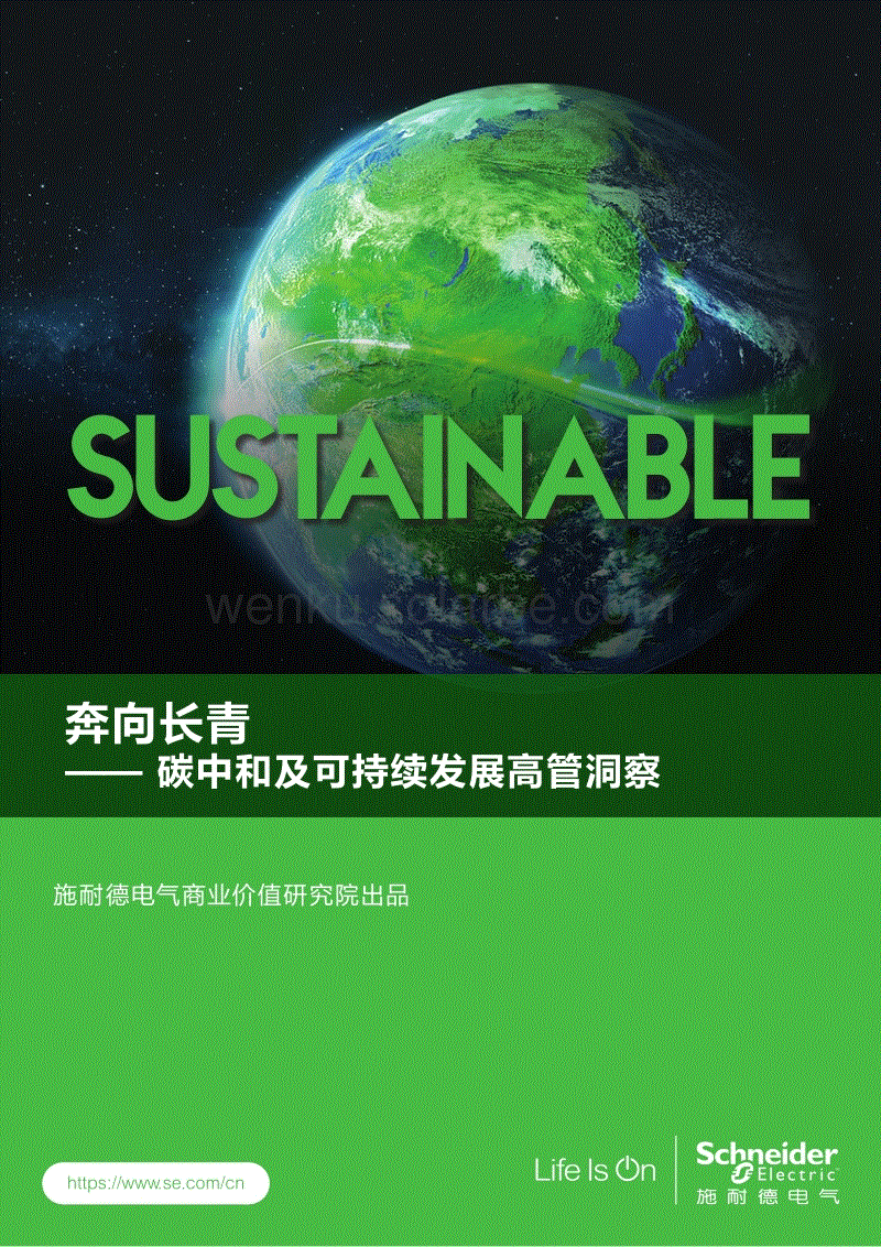 奔向长青 —— 碳中和及可持续发展高管洞察 2022---施耐德.pdf