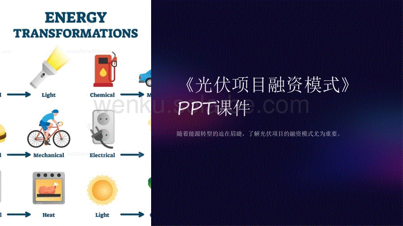《光伏项目融资模式》课件